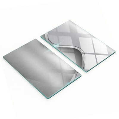 Decoratieve glazen serveerplanken voor snacks met textuur, 2x30x52 cm