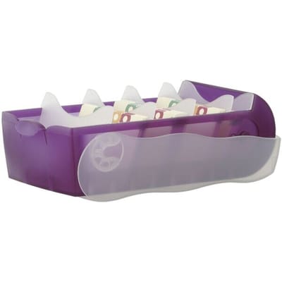HAN CROCO 997-673 Kaartenbox Doorschijnend, Lila Aantal kaarten (max.): 900 kaarten DIN A7 liggend Incl. 100 gelinieerd