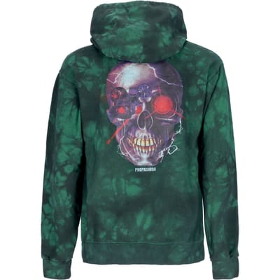 Lichtgewicht herensweatshirt met capuchon Terminator Hoodie Tie Dye groen