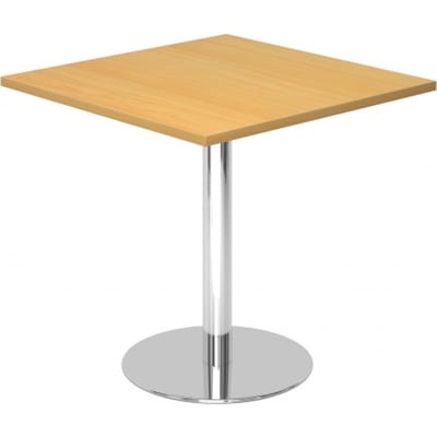 BISTRO F88Q C - Systeem conferentietafel Beuken 80 x 80 Chroom