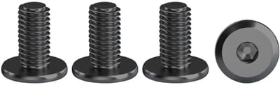 Set van 20 Zwarte Platte Hoofd Schroeven M4 x 12 mm, RVS, Allen Schroeven voor Meubelmontage en Klusprojecten