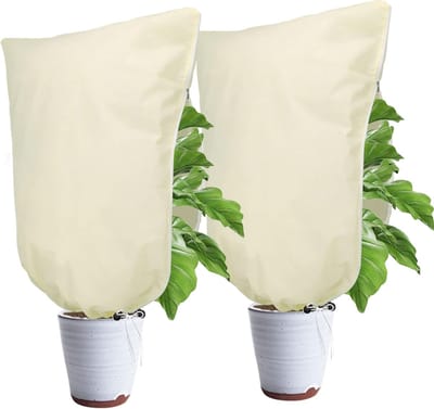 Winterbescherming voor Planten - 80 x 100 cm - Beschermhoes met Ritssluiting en Trekkoord