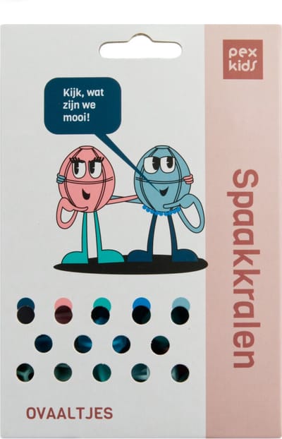 Pexkids Ovale spaakkralen met reflectie - 30 stuks - 6 kleuren - Eenvoudig te bevestigen
