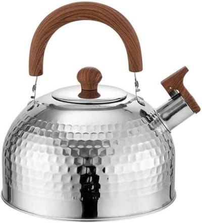 Waterkoker Roestvrijstaal - Theepot Fluitketel - Water Koken - Compatibel Met Alle Fornuizen - 4 Liter - Zilverkleurig