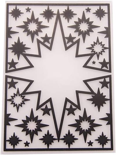 SnelShoppen - Star Background Plastic Embossing Folder voor Scrapbooken, Kerstkaarten Maken, DIY Album, 10.5x15 cm, Hoogwaardige Plastic Template voor