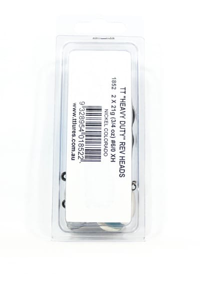 Tackle Tactics TT Rev Head Jig Head HD Nikkel Colorado 3/4 oz 6/0 XH (8522) blue