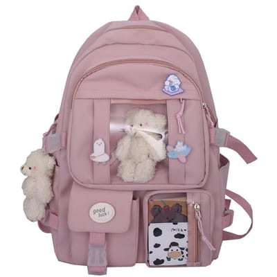 Nieuwe Rugzak voor Vrouwen Koreaanse Stijl Studententas Basisschool en Middelbare School Schooltas Nylon Doek Grote Capaciteit Rugzak single bag gray