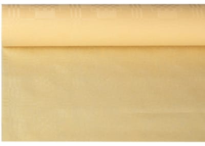 12x Tafelkleed papier met damastprint 8 m x 12 m creme