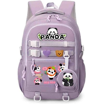 Panda Huahua Schattige Kinder Schooltas Grote Capaciteit Basisschool en Middelbare School Studenten Lichtgewicht Rugzak met Rugbescherming