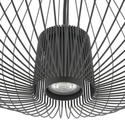 Nowodvorski Lighting Hanglamp Pumpkin L, donkergrijs, Ø 70 cm, metaal, GU10