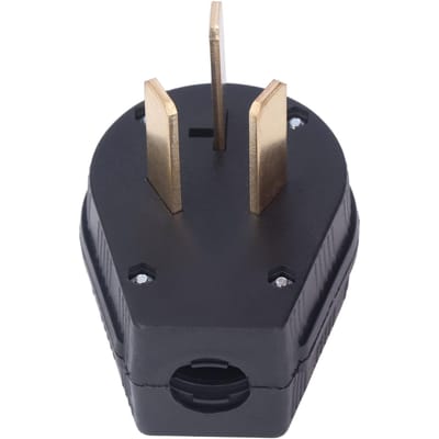 Prise Industrielle Droite à 3 Broches Contacts en Laiton Connecteur Mâle Norme US 50A 125V 250V gray