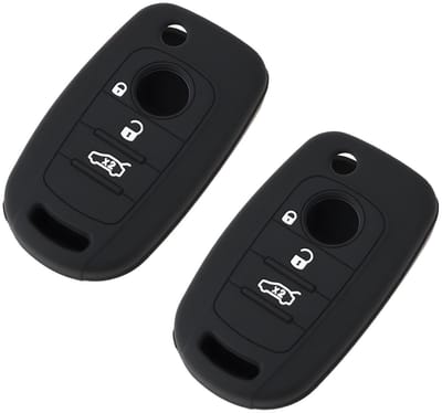 Dailygoods- Autosleutel Beschermhoes - Siliconen - Antislip - 3 Knoppen - Compatibel met Fiat 500X/Tipo 334/356/357 - Bescherming tegen krassen/slijtage - Sleutelcover