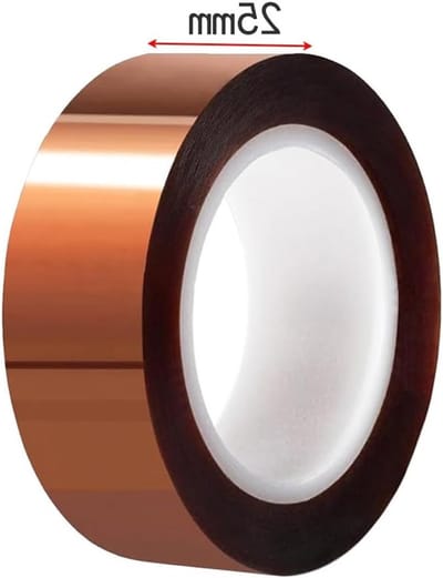 Hittebestendige Tissue Tape 25mm x 33m voor Bescherming van Werkoppervlakken, Geschikt voor CPU's, 3D Printers en PCB Circuitborden