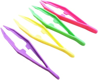 Plastic Pincetten - Knutselgereedschap - Kralen Werkjes - Antislip Punten - 4 Stuks - Kleurrijk