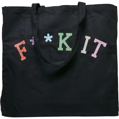 Mister Tee - Fuck It Oversize Canvas Tote bag - Zwart