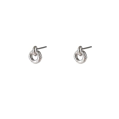 Go Dutch Label Oorknoppen Open Round Stud Zilver