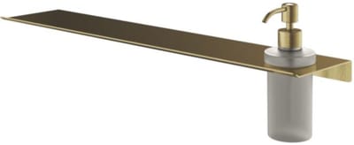 Hotbath &More Shelves - Zeepdispenser - Gematteerd Glas - Voor Planchet - Geborsteld Messing PVD