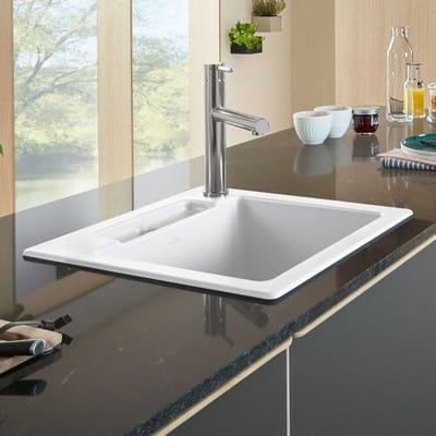 Villeroy & Boch Siluet 50 S inset sink, drain set with manual override, reversible 334501R1