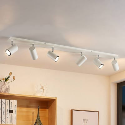 Lindby - buitenspot - 6lichts - Staal, aluminium - H: 16.5 cm - GU10 - wit zand