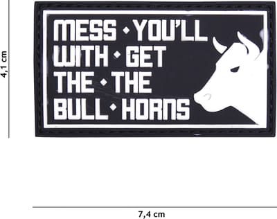 101 Inc Embleem 3D Pvc Mess You'Ll Zwart 19027