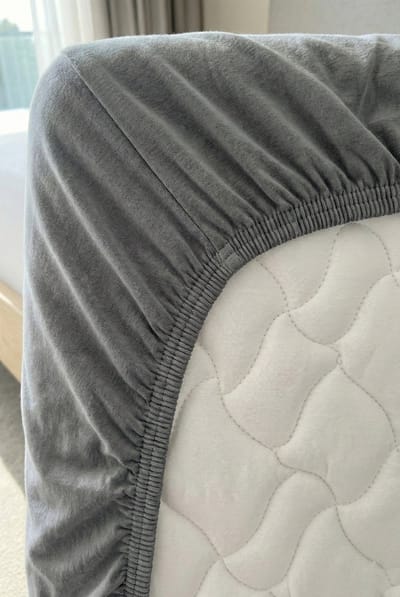 Blanche & Nuit – Hoeslaken 90x200 – 100% Katoen – Jersey Hoeslaken – Heerlijk Zacht – 170 g/m² – Strijkvrij & Ademend – Antraciet