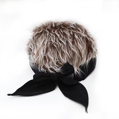 Perruque chapeau perruque artificielle bandeau drôle cheveux courts perruque chapeau pour hommes femmes toutes les saisons café