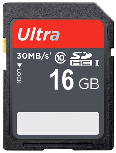 16GB Ultra High Speed Class 10 SDHC Camera-geheugenkaart (100% werkelijke capaciteit)