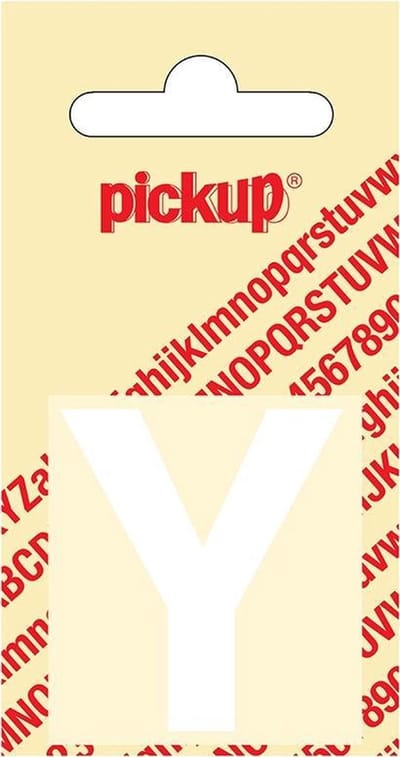 Pickup plakletter Helvetica 40 mm - wit Y