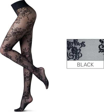 PRETTINESS tights fashion 20 denier - Zwart - Maat S