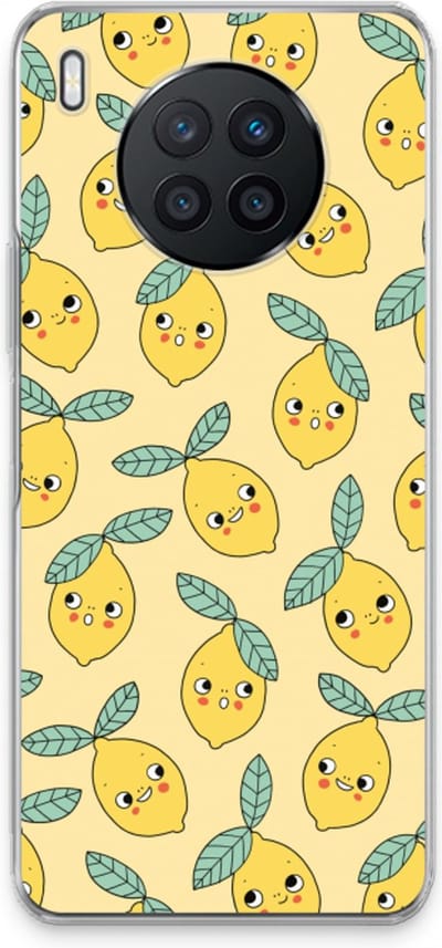 Case Company® - Hoesje geschikt voor Huawei Nova 8i hoesje - Citroenen - Soft Cover Telefoonhoesje - Bescherming aan alle Kanten en Schermrand