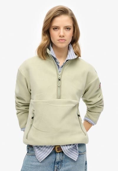 Superdry - Active fleecetrui met halve rits - Dames - Truien