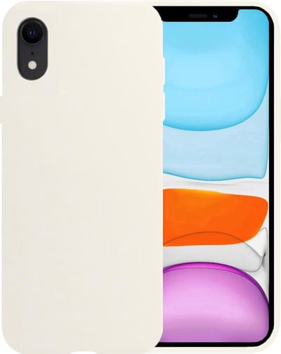 Hoesje - Geschikt voor Apple iPhone XR - Sterk & Shockproof - Siliconen Case - Hoes Cover - Telefoonhoes - Wit