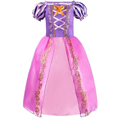 Kinderen Rapunzel Jurk Kinderfeest Tangle Kostuum Meisjes Zomer Verjaardag Fantasy Cosplay Carnaval Halloween Kleding 3-8 Jaar Size 120 pink