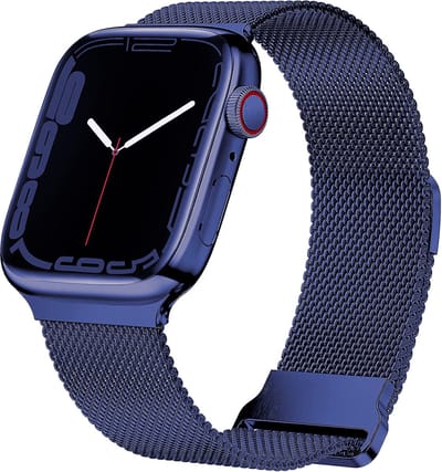 By Qubix - Geschikt voor Apple Watch bandje - geschikt voor Apple watch Milanese band - Donkerblauw - Extra sterke magneet - Geschikt voor Apple Watch 38mm / 40mm / 41mm / 42mm