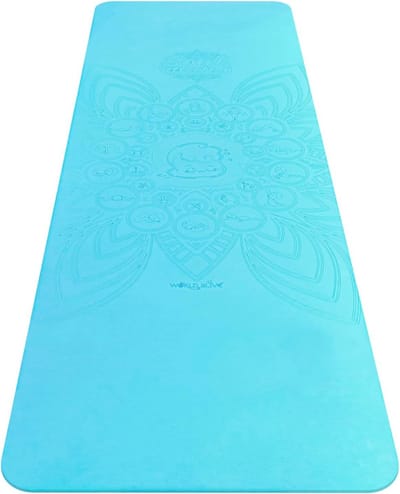 Yogamat Eco voor Volwassenen - Duurzame Yoga Mat met Gegraveerde Houdingen