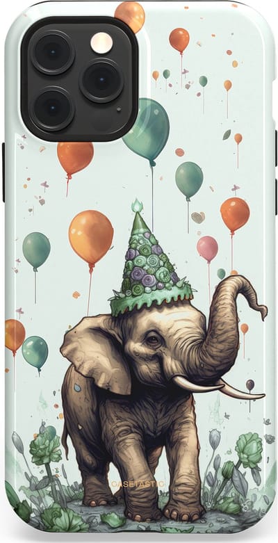 Casetastic Hoesje Geschikt voor Apple iPhone 12/12 Pro Magsafe - Stijlvolle Beschermende Duo-layer Case - Ballolifant