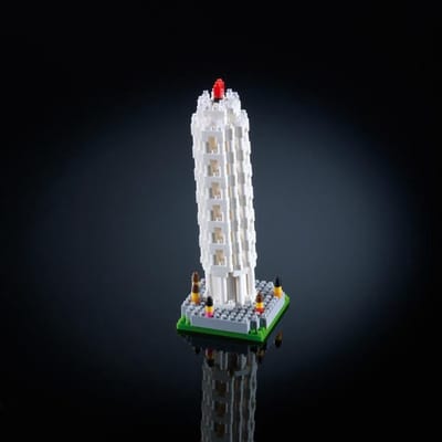 BRIXIES Toren van Pisa - Nano Bouwset Architectuur - 494 onderdelen - Vanaf 8 jaar