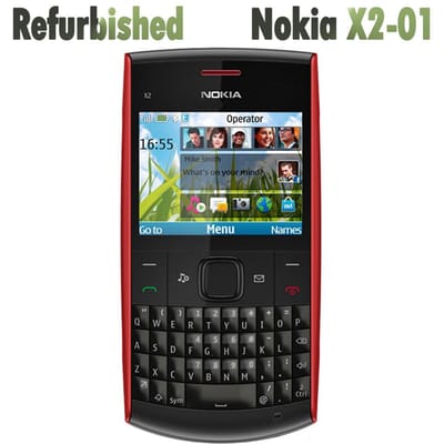 Téléphone Mobile Nokia X2-01 d'Origine Nokia Reconditionné avec 1 SIM No charger rouge