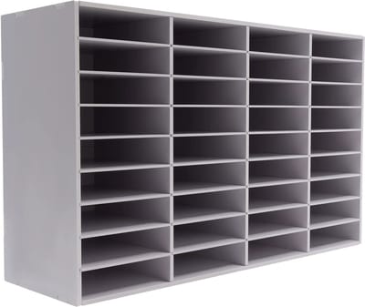 Archi Literatuurorganisator - Mailbox Organizers - Kantoormailbox - 24 Compartimenten - Documenten, Boeken & Tijdschriften - Grijs