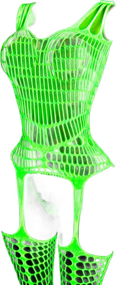 BamBella ® - Panty pak -Onesize - Glow in the dark body suit - Dames - Onesize - sexy Erotische jumpsuit van kant lingerie