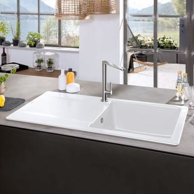 Villeroy & Boch Siluet 50 inset sink, drain set with manual override, reversible 333501R1