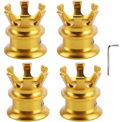4 stuks Motor Schroefdop Covers Kroon Styling Geschikt voor XL883 Big Twin 1340 Evo Twin Cam Modellen Gold