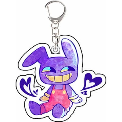 Voor TADC Anime Periferie Pomni Caine Jax Ragatha Acryl Sleutelhanger Aangepaste Cartoons Rugzak Hanger Exquisiet Cadeau purple