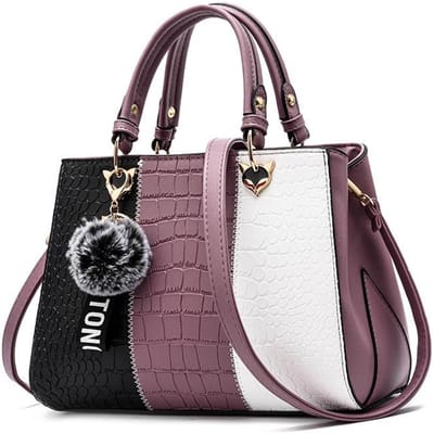 WTEMPO Sac à main à bandoulière Simple pour femmes, sac atmosphérique, Version coréenne, à la mode et Simple, nouvelle collection 2022 28x14x20cm violet
