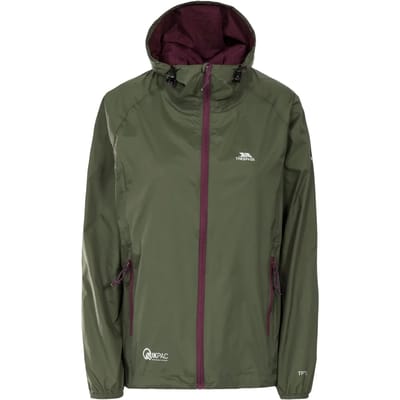 Dames waterdichte hoodie-jack met rits Trespass Qikpac