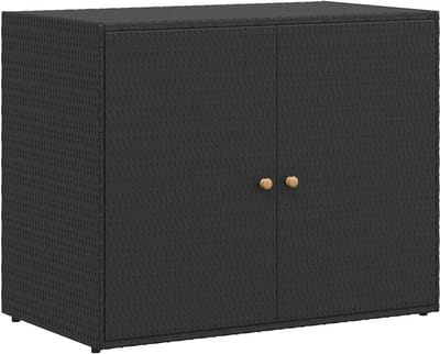 Tuinkast - Opbergkasten met deuren - Tuinhuis - Schuur - Voor buiten - Gereedschap - Zwart - Polypropylene - 100 x 55,5 x 80 cm (B x D x H)