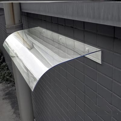 Deurluifel - Veranda Overkapping - Bescherming tegen weer - Geluidsisolerend polycarbonaat - 50x190cm - Transparant