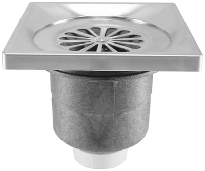 Riko Luxe Doucheput - met Onderuitlaat - 14x14cm - RVS