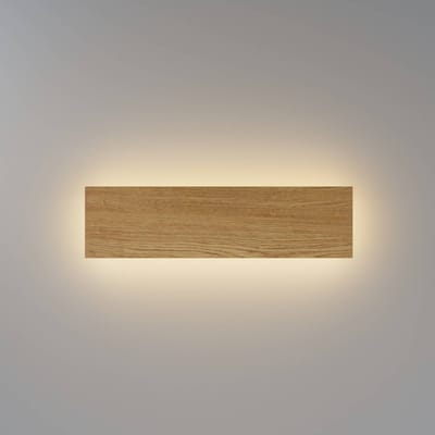 Maytoni LED wandlamp BASIC TEXTURE, hout, breedte 30 cm, CCT