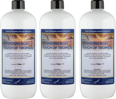Douchegel Touch of Tropical 1 Liter - set van 3 stuks - Showergel